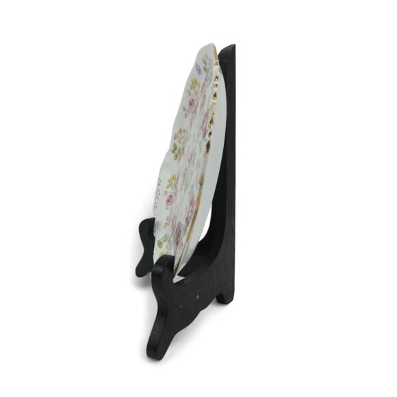 Vintage ROYAL STAFFORD Plate with Handles and Pink Roses 8 Inches - Picture 4 of 13